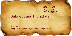 Debreczenyi Enikő névjegykártya